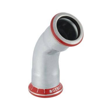 Geberit 1551096 Böj 45°, 2 muff, pressmuff x spetsände